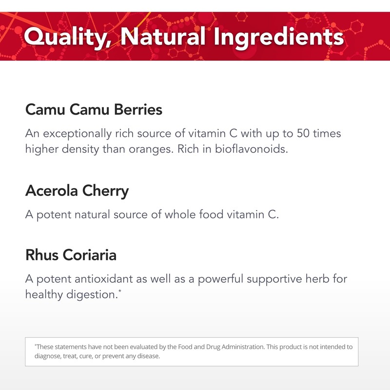 Physician's Strength Power-C - 90 Capsules - Raw Food Vitamin