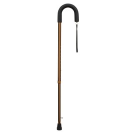 DMI Single Point Ice Walking Cane with Foam Grip Handle for Men and Women, Retractable Cane Tip for Ice and Show, Adjustable Height, Aluminum, Bronze