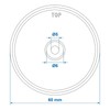 Pack of 4 white round reflectors for more safety in