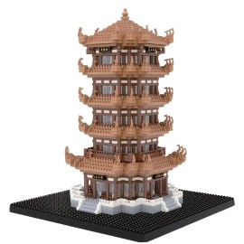 Unbranded Yellow Crane Tower Building Model Guochao Assembly Building Blocks Large And...