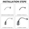 DOUBLUOEG Chrome 11.8 Inches Shower Head with Adjustable Shower Arm,