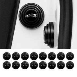 Fogfar 16 PCS Car Shock Absorber, Auto Soundproof Crash Pad, Universal Car Door Protection Sticker, Car Door Side Shock Absorbing Protection Stickers (Black)