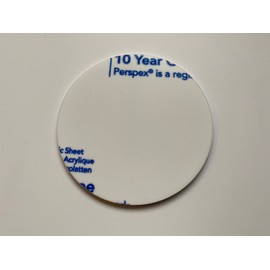 15mm Gloss White Round Disc Circle [3mm Thick] Perspex Acrylic Custom Size Cut Discs Circles.