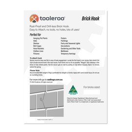 5 Pack 120mm (4.7") Brick Hooks - Wall Crab Clips Hangers for Pictures Plants