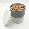 Portable Pistachio & Sunflower Seed Bowl Organizer - Ribbed Snack