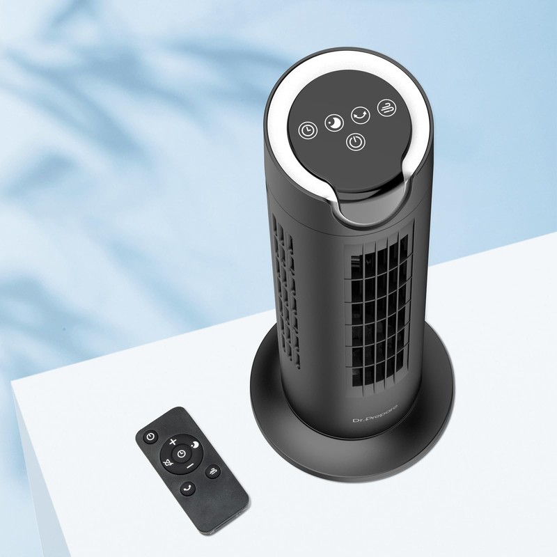 DR.PREPARE Tower Fan for Bedroom, 25 dB Quiet DC Bladeless