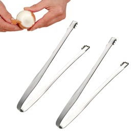 VARKAGE 2 Pack Egg Chalaza Removal Tool, Chalaza Remover for Eggs, Egg Right Chalaza Removal Tool - Stainless Steel Tongs, Egg Chalaza Membrane Removal Tool for Kitchen