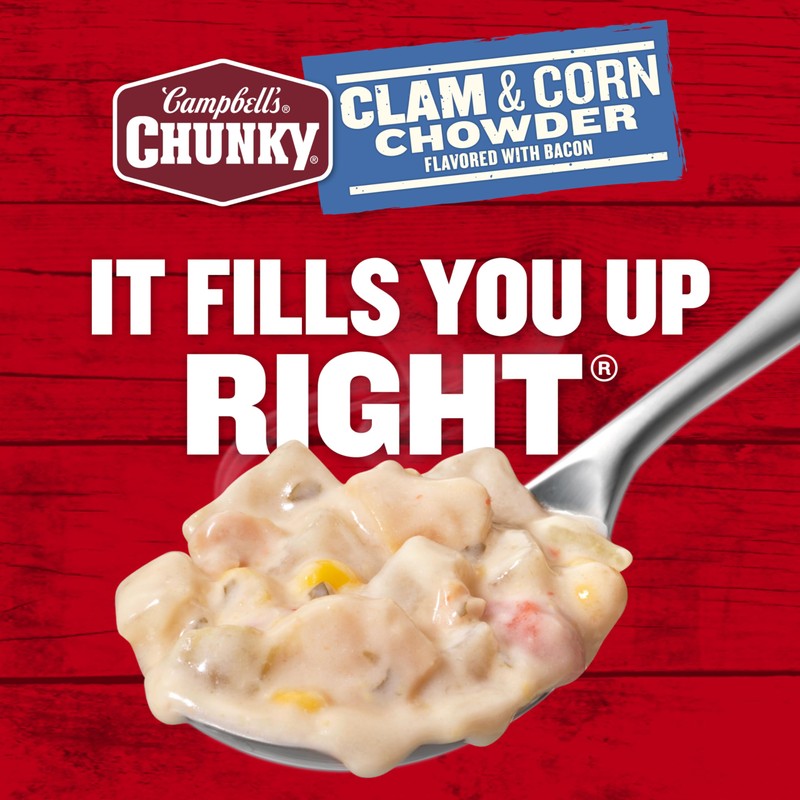 Campbell's Chunky Soup, Clam and Corn Chowder, 18.8 Oz Can