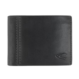 camel active Bilbao Men's RFID Wallet Small Landscape Format Leather, black, 000123