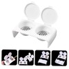 WOONEKY Elegant Nail Cup with Lid 2 Hole Soaking Dish