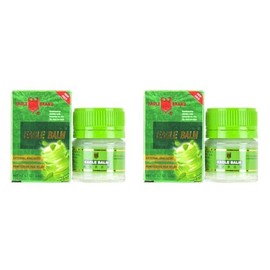 1 Pack - Twin Green Balm Essentail Oil - 2 Hu Dau Cu La Hieu Con O - 20g per Jar with 2 Jars per Order