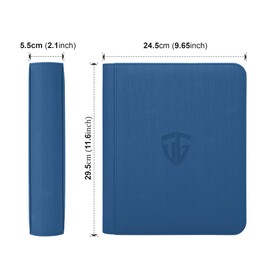 TCGUARD Toploader Trading Card Album for 112 Toploaders, 4 Compartments Toploader Binder with Sleeves for 3 x 4 Inch Rigid Toploader Card, Trading Card Binder for TCG, MTG Cards, Card Trading Albums