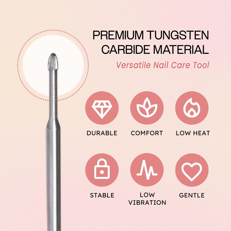 PANA 3/32" Carbide Cuticle Nail Drill Bit for Cuticle Cleaning,