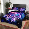 Nttopship Fantasy Mushrooms Comforter Set Full,Galaxy Fantasy 3 Pieces Bedding