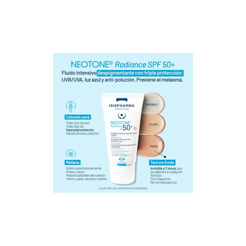 Isispharma Neotone Radiance 50 Protector Solar Color Medio