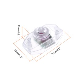 Rebower Rotary Cord Switch AC 250V 2A Slide Control 100W Lamp Dimmer Switch, [for Home Lighting] - 2.8x1.3 Inch/Clear/2 Pcs