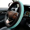 PINCTROT D Shaped Bling Comfy Steering Wheel Cover with Jumbo