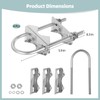 4 Pcs Double Antenna Mast Clamp, 5.9 in U Bolt
