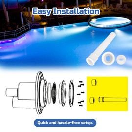 WFXSHparts 590135 Eyeball Assembly Kit: Pool Bubbler Nozzle, for Pentair ColorVision LED Light Bubbler, Enhances Pool Lighting and Water Circulation, Pool and Spa LED Light Bubbler Fountain Parts
