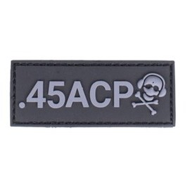 G-CODE Caliber Patch - Grey on Black - (.45 ACP)