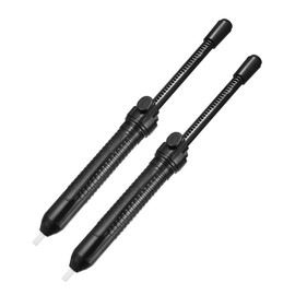uxcell Desoldering Pump 13.2 Inches 33.5cm Manual Vacuum Solder Sucker Removal Hand Tool Plastic Black 2pcs