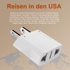 GRIFEMA USA Travel Adaptor 4 Pack 6A 250V