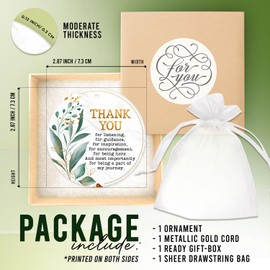 HEXMOZ Thank You Gifts - Appreciation Gifts for Women, Coworkers, Boss, Friends, Teachers Be Part of My Journey Ceramic Ornament Keepsake Office Decor - Farewell, Leaving, Going Away Present Ideas