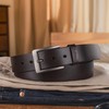 Buffway Leather Belt for Men - Durable Full Grain Men's