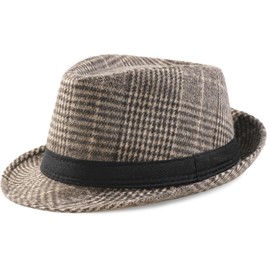 MESU Fedoras Trilby Hats Jazz Hat Bowler Caps Panama Hat for Men Women Khaki