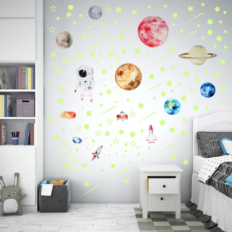 849 Piezas Estrellas Fluorescentes para Techo Pegatinas Luminosas Decorativas Decoraciones