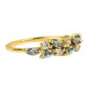 18K Gold Plated Simulated Green Topaz Leaf Vine Band Engagement