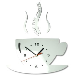 Modern kitchen wall clock CUP (White)