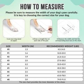 SlowTon Dog Boots for Injured Paws Waterproof, Dog Paw Protector for Rainy Winter Snow Dog Shoes with Reflective Strip Dual Adjustable Washable Non-Slip Dog Walking Boots for Small Medium Large Dogs