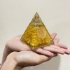 Citrine Orgone Pyramid - Clarity, Emotional Balance, Insomnia Relief -