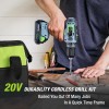 WORKPRO 20V Cordless Drill Driver Kits 3/8'' Keyless Chuck 2.0Ah