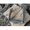 fused in carbon bbq barbeque pit handle hand made stainless