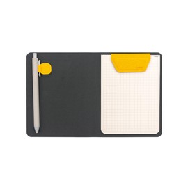 LHiDS Magnetic Padfolio Organizer A6 Resume Folder with Clipboard, Pen Holder, Notepad, Card Slots, Magnetic Closure for Interview, School, Office – Classic Yellow