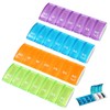 Pill Box 7 Days Small, Pack of 4 Weekly Dispensers