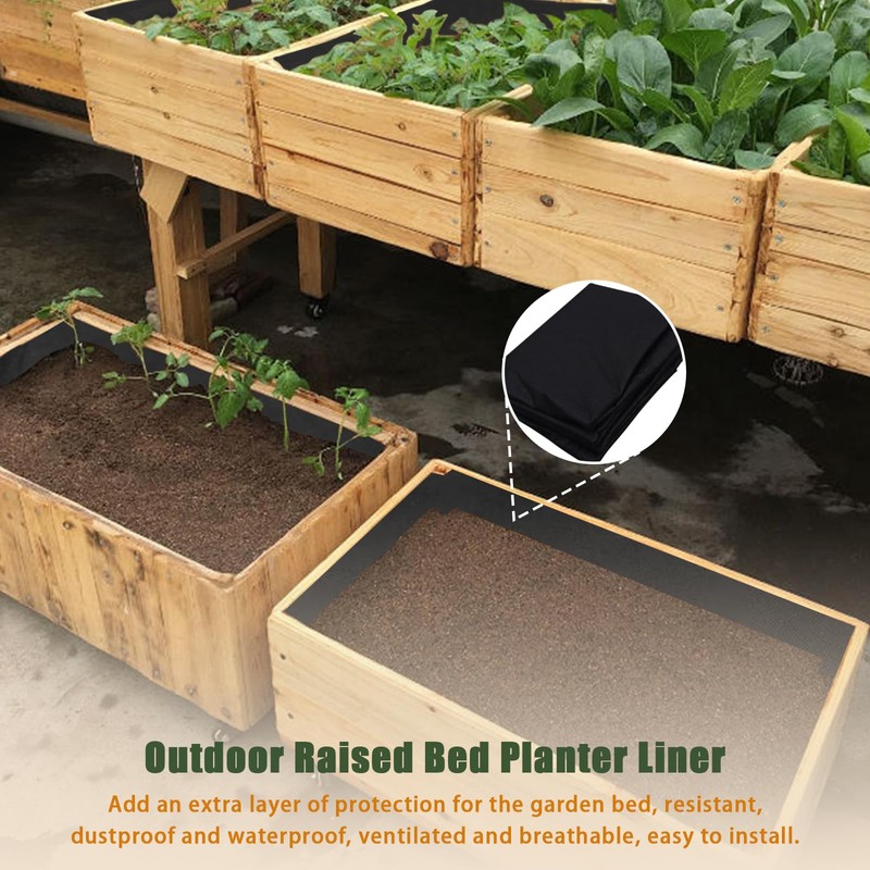 Wshxjzyay 63 * 83 inch Raised Garden Bed Liner, Non