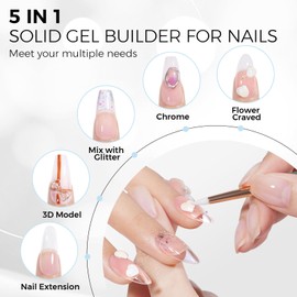 TOMICCA TOMICCA Hard Gel 3D Gel Nail Art Solid Builder Gel for Nails 50g 3D Nail Gel Sculpting Gel for Nail Art Non Sticky Hand Hard Gel Carving Gel Nail Glue Extension Gel Clear