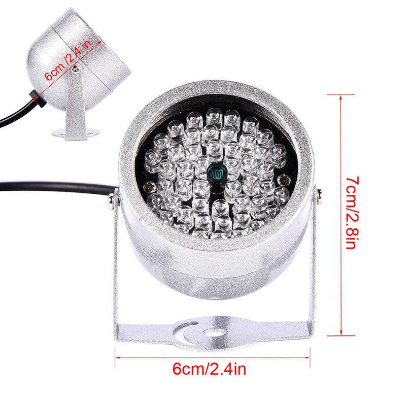 48 LED IR Illuminator Lights Waterproof Infrared Night Vision Light