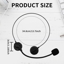 Fake Microphone,Plastic Head Headsets Mic Prop Wireless Bluetooth Microphones Radio Voice Amplifier Child Prop Headset Accessories,Portable Handheld Receiver,for Office Work Computer Cancelling Noise
