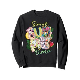 Sweet Summertime Floral Leopard Watermelon Fun Vacation Cute Sweatshirt