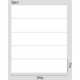 FLFK White Stair Decals Set of 5 - Stair Stickers Decals Peel and Stick Vinyl for Stair Riser, 39"W x 7"H