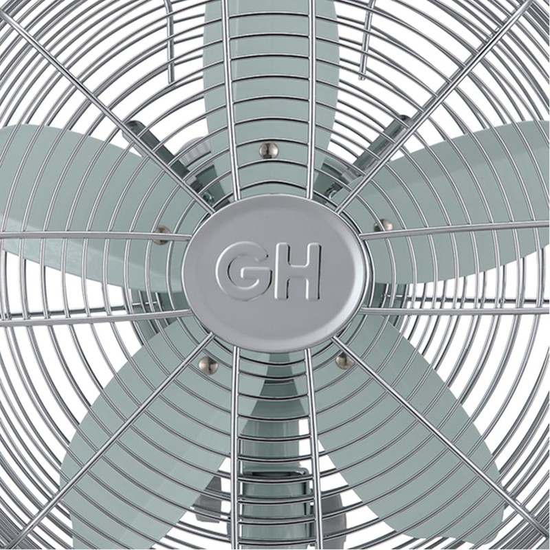 Good Housekeeping 92604 All-Metal 12" Retro Desk Office Table Fan