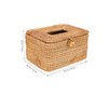 GLEAVI Multi Functional Rattan Woven Tissue Holder Elegant Tissue Organizing