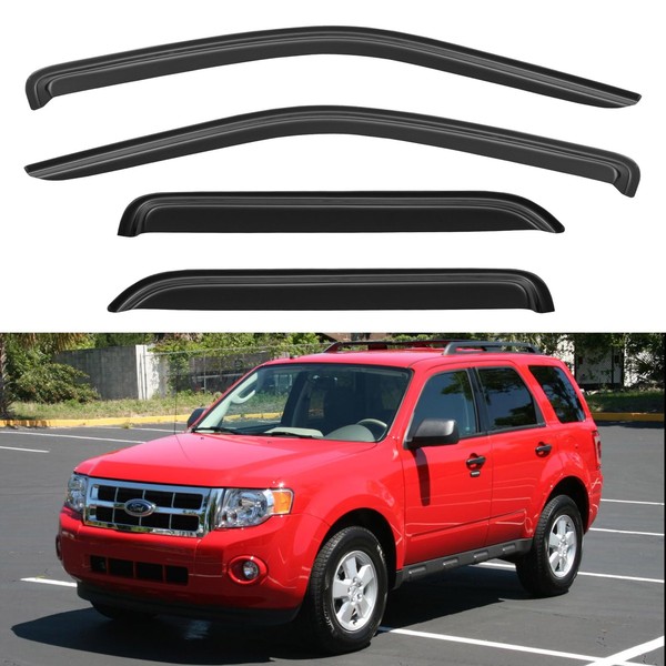 Window Visors Rain Guards Shield for 2001-2012 Ford Escape, Window
