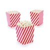 Paper Mini 4" Red and White Striped Popcorn Boxes 24