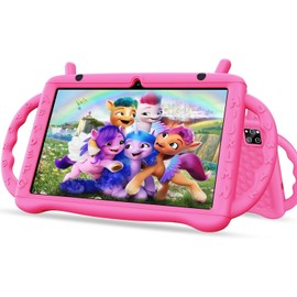 Fivahiva Kids Tablet 10 inch Android 15, Tablet for Kids 3-7, 10GB RAM 64GB ROM, 512GB Expandsion, Pre-intalled IWAWA, Parental Control, WiFi, Bluetooth, Dual Camera, Great Gift for Toddler (Pink)
