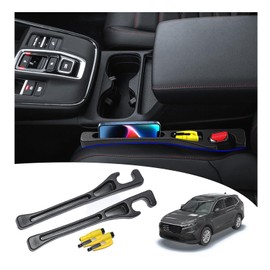 LLXGAB No Drop Seat Guard Compatible with Honda CR-V,Car Seat Side Gap Filler Organizer,Drop Seat Guards for Cars(2Pcs),Emergency Keychain Car Escape Tool(2Pcs)